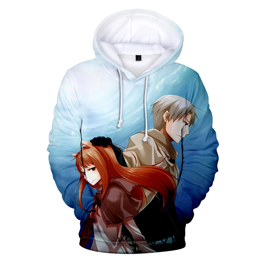 Spice and Wolf Anime Hoodies Women Men 3D Prints Hooded Sweatshirt Fashion Streetwear Pullover Tracksuit Clothes