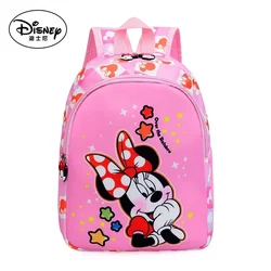 Mochila infantil Disney Mickey e Minnie, bolsa de escola do jardim de infância, estampa de mickey mouse, novo