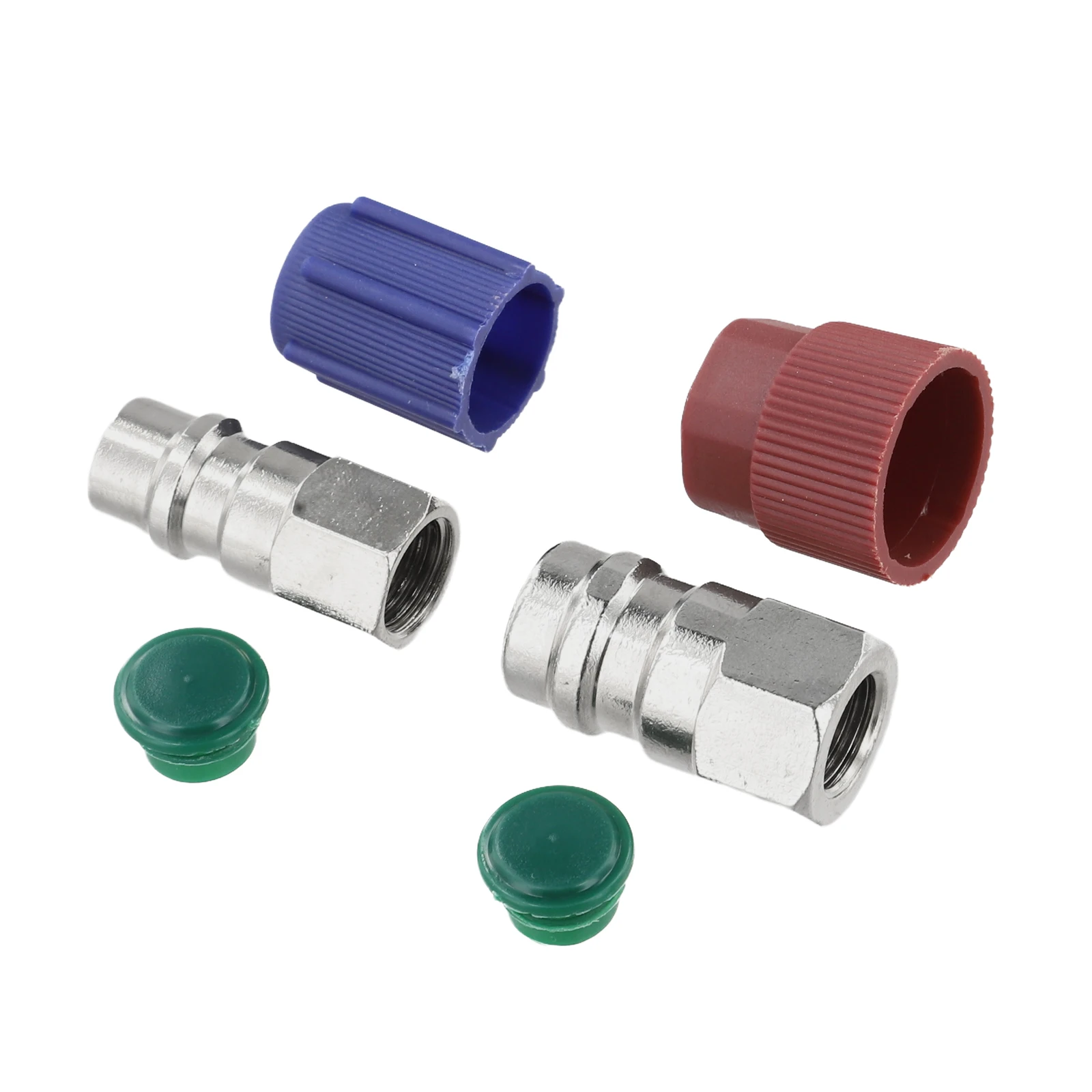 6pcs/set Connectors R12 To R134A AC Fitting Adapter Kit R12 To R134a Conversion Kit R12 R22 To R134A Garden Watering Equipment