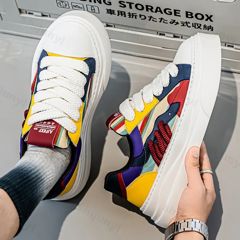 

Men's Fashion Trend Low Top Thick Soled Sports Shoes 2025 Autumn Breathable Comfortable Versatile Color Blocked Chunky sneakers