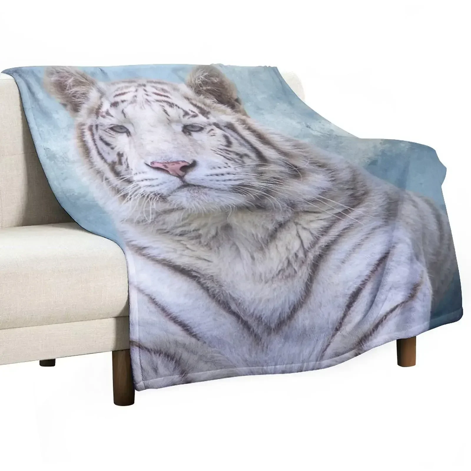 New White Bengal Tiger Throw Blanket christmas decoration Furry Softest Decorative Throw Tourist cosplay anime Blankets
