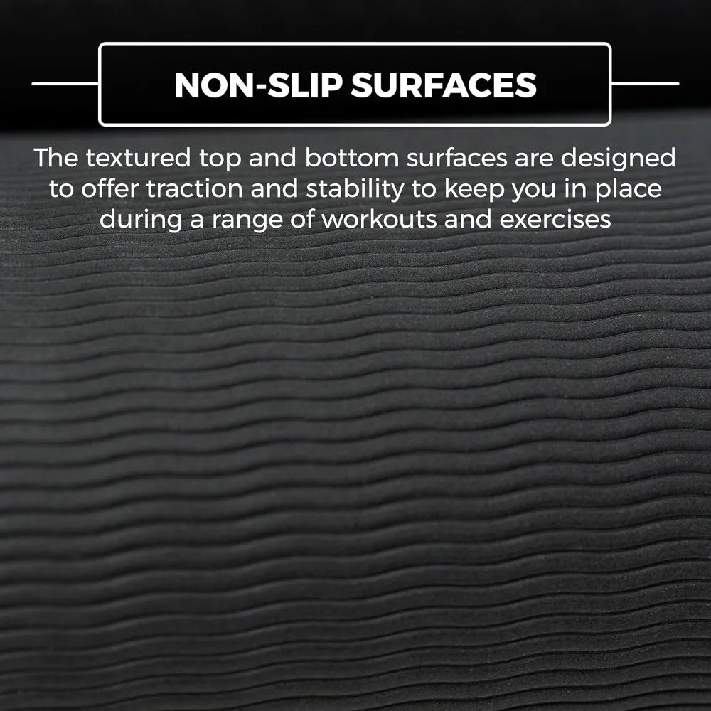 Range 1/2" Thick Exercise Mat (with OR without Grommets) (4 Pk) - Ultra-Cushioned TPE, Soft & Supportive, Slip-Resistant for Yo