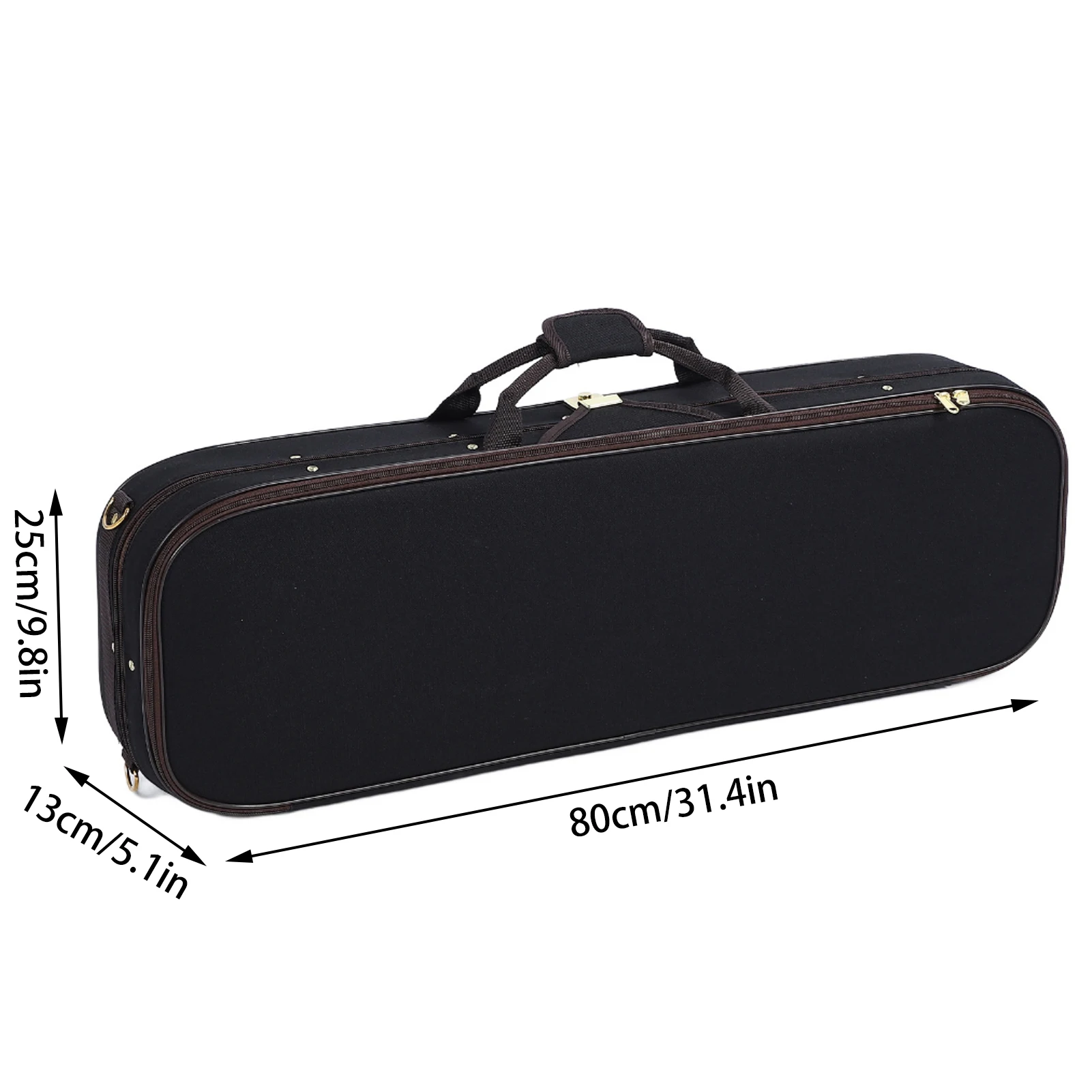 4/4 Size Violin Box with Hygrometer Hard Shell Violin Storage Case Musical Instrument Protection Case