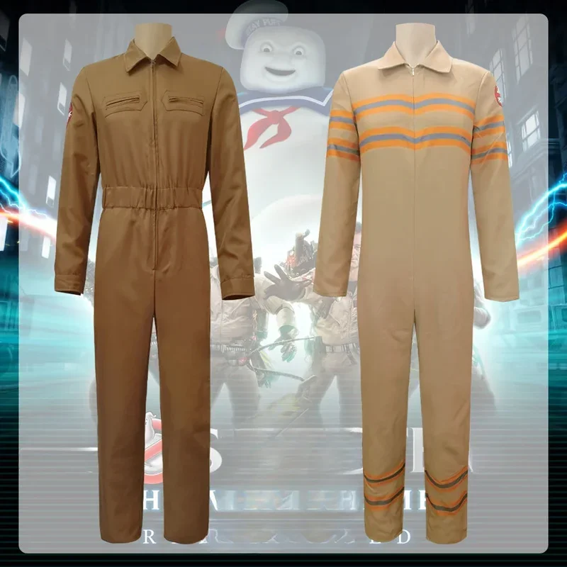 Movie Ghostbusters Cosplay Costume Peter Redmond Same Style Jumpsuit Men's and Women's Sportswear Halloween Adult Casual Coat