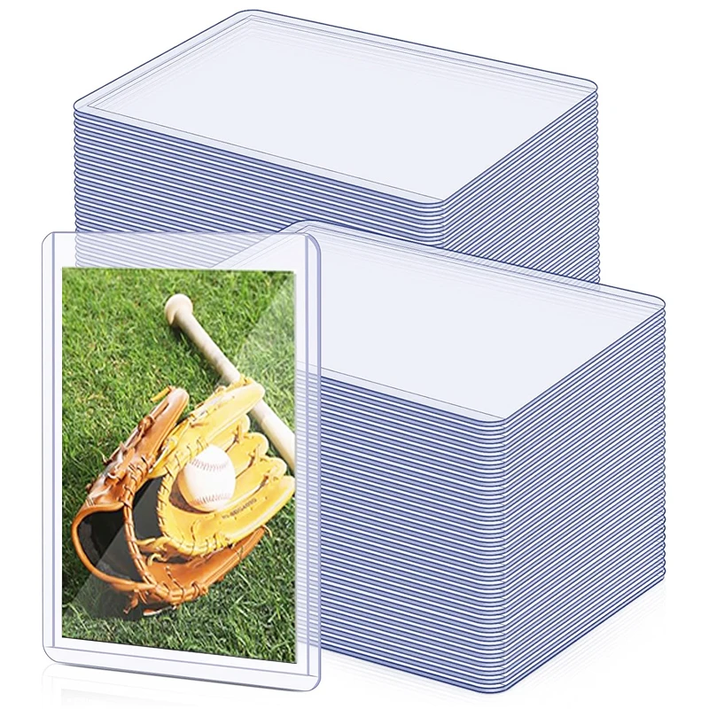 20 piezas fundas para tarjetas de 3 "x 4", protectores de tarjetas de juego de plástico duro con película protectora para tarjetas coleccionables de Pokemon y Dragon Ball