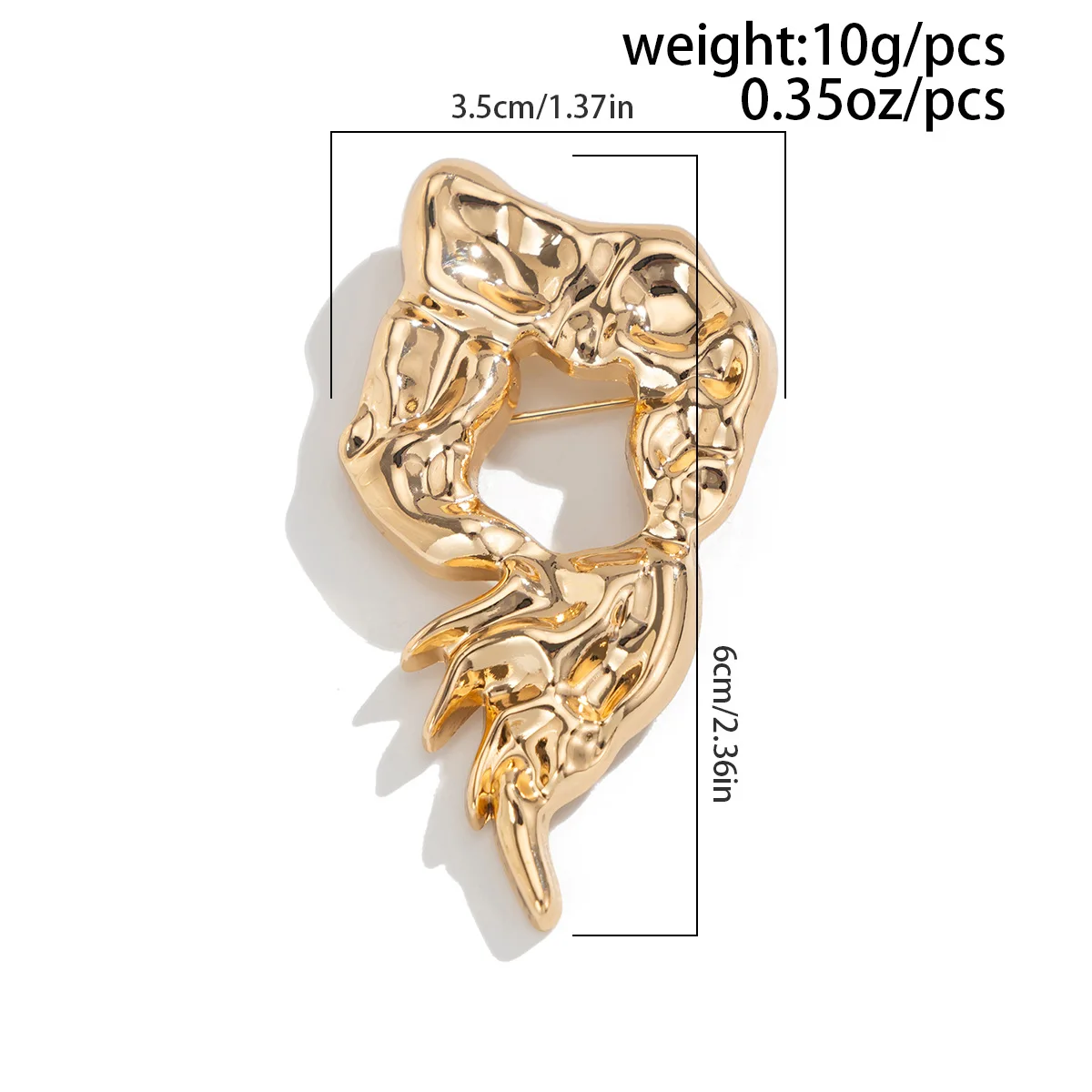 New Fashion Irregular Brooches for Women Trendy Metal Gold Sliver Color Badge Lapel Pins Fashion Jewelry Accessory view 5