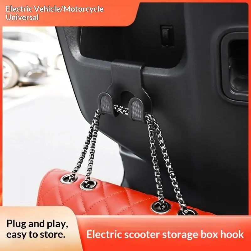 10Pcs Punch Free Electric Scooter Hanger Hook Universal for Motorcycle E-Bike Storage Hook for Bag Helmet Travel