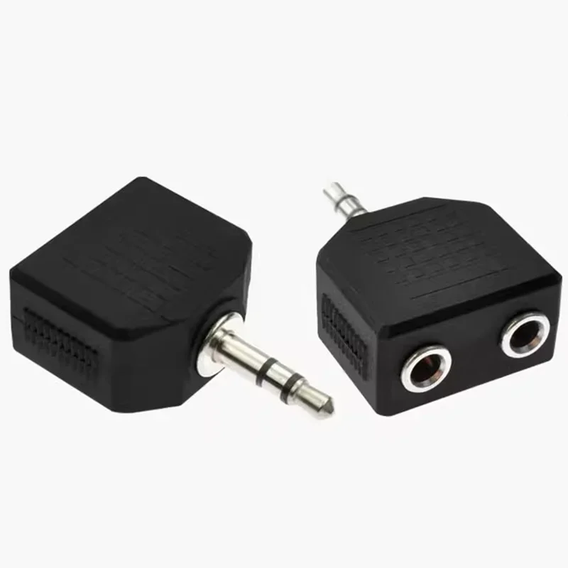 2pcs Mini Stereo 3.5mm Audio Jack Male To Dual 3.5mm Female Double Earphone Headphone Y Splitter Adapter Plug for MP3 Phone
