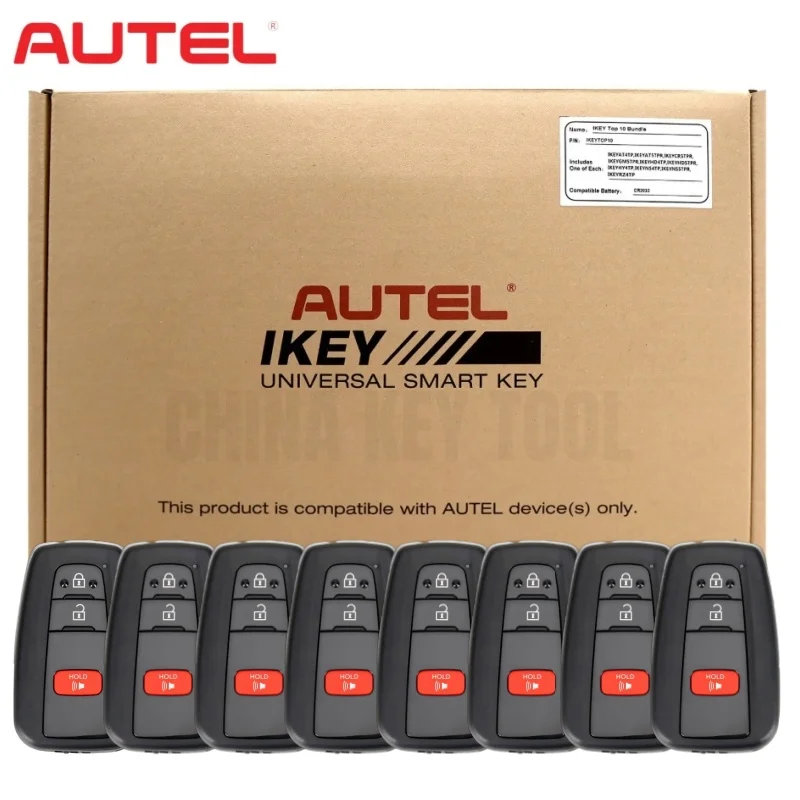 10PCS Autel IKEYTY8A3AL Universal Smart Remote Key 2+1 Buttons For Toyota Global version