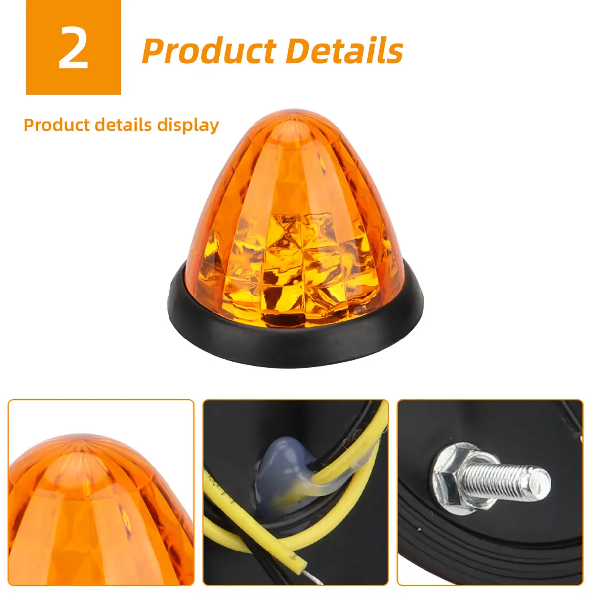 Car Side Marker Light Clearance Side Marke Signal Tail Turn Indicator Warning Parking Light Lamp Rear Truck Tail Lights 12V 24V