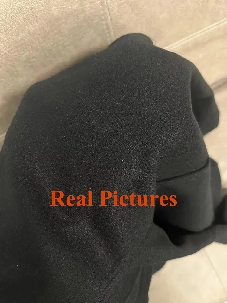 2024 Winter Female Designer Lace Up Bowknots Mid-Long Thermal Woolen Coat Lady Fashion Concise Solid Color Daily Coat Jackets