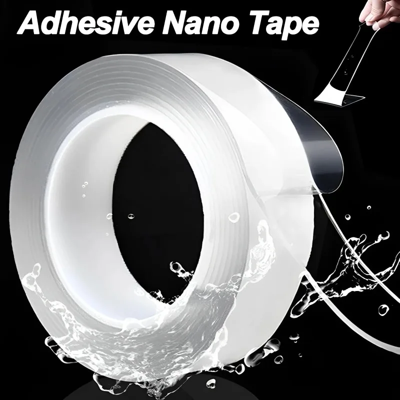 Reusable Nano Adhesive Tape Transparent Double Sided Wall Stickers Traceless Tape for Kitchen Sink Bathroom Toilet Crevice Strip