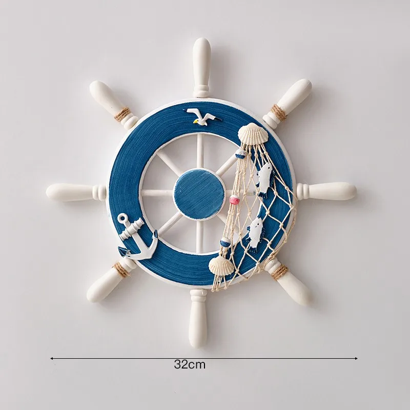 32cm Photo Wall Rudder, Mediterranean Creative Rudder Decoration Pendant Wholesale, Helmsman Steering Wheel
