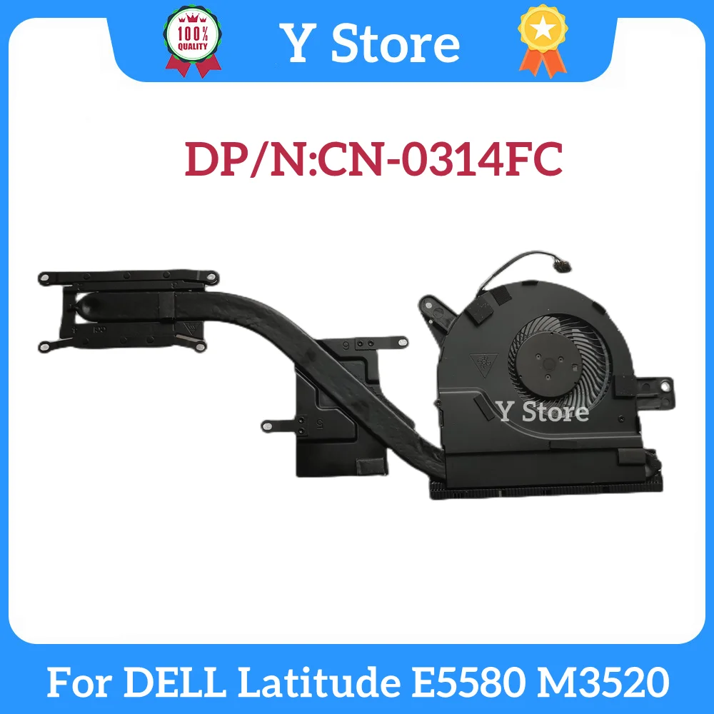 

Y Store New Original For Dell Latitude E5580 M3520 Laptop Cooling Fan Radiator Heatsink 0314FC 314FC AT1S4005ZCL Fast Ship