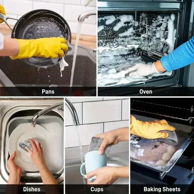 80/1pcs Magic Cleaning Cloth Thickened Double -sided Metal Steel Wire Rags Kitchen Dish Pot Washdishing Cloths Towel Clean Tools 6 80/1pcs Magic Cleaning Cloth Thickened Double -sided Metal Steel Wire Rags Kitchen Dish Pot Washdishing Cloths Towel Clean Tools 6