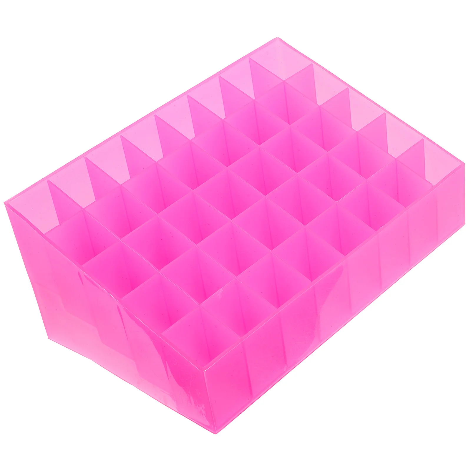 

40 Slots Makeup Organizer Case Functional Lipstick Storage Box for Rings Earrings Beads Counter Dresser Decor Pink