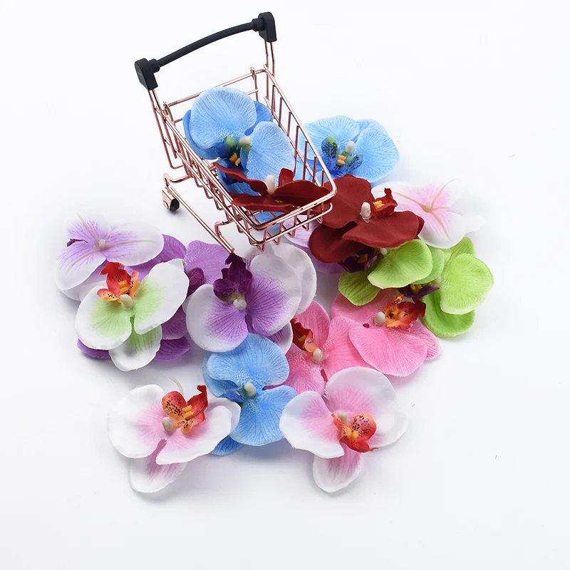 Künstliche Blumen Schmetterling Orchidee Kunststoff Herbst Home Decor Hochzeit Haushaltsprodukt Festlicher Kranz Zubehör Geschenkbox Füllstoff
