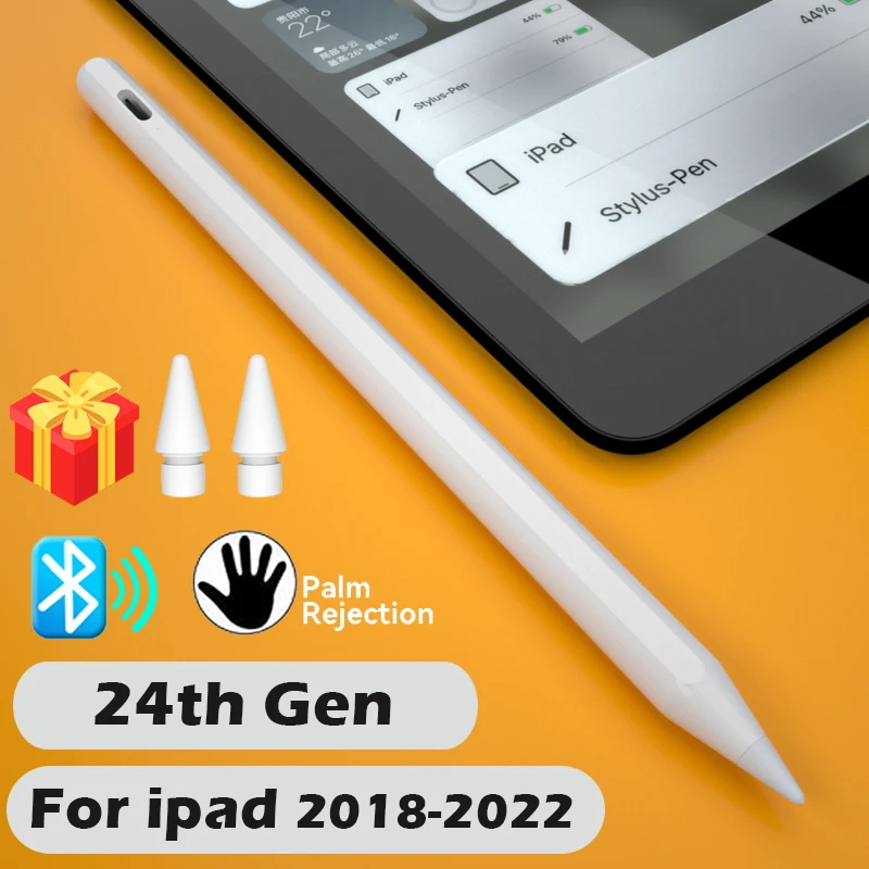 

For iPad Pencil Bluetooth Stylus Pen for Apple Pencil with Palm Rejection 21 iPad Pen Pro 11 12.9 2022-2018 Mini 6 Air 47th 애플펜슬