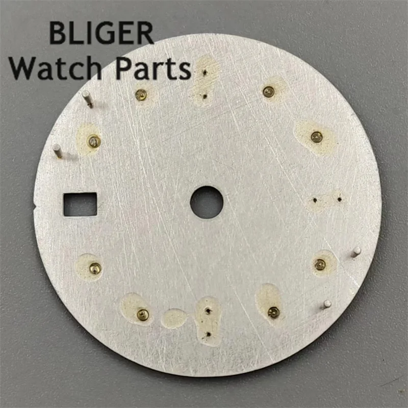 BLIGER 29mm Meteorite Pattern Dials Fit NH34 Movement Green Luminous Suitable for Mechanical Watch Installation Accessories