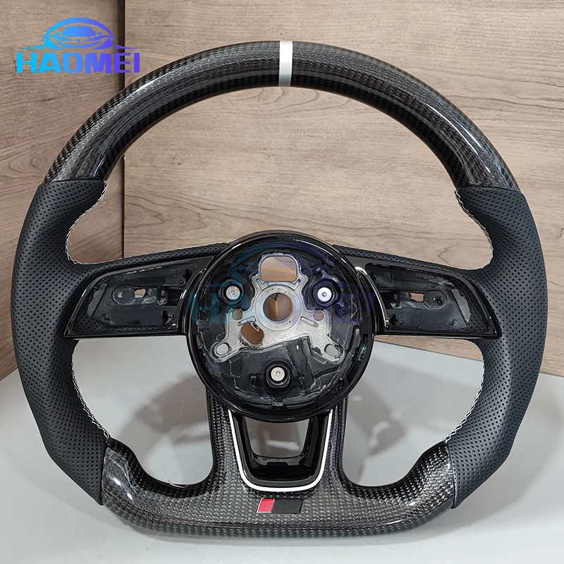 

Carbon Fiber Steering Wheel, Suitable For Audi A3 8Y A4 B9 S3 S4 S5 A5 RS3 RS4, Can Be Equipped With Buttons And Shift Paddles