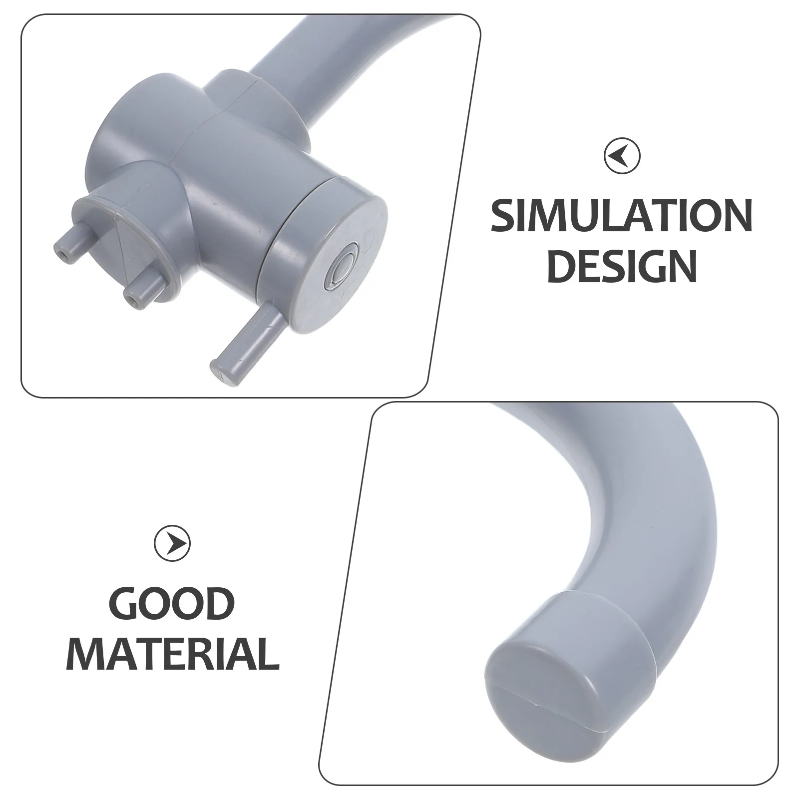 2 stks Speelkraan Voor Pretend Sink: Realistische Simulatie Kinderkeuken Accessoires Stevige Plastic Vervanging Nep Water Kraan