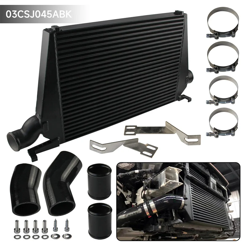 Front Mount Uprated Bar & Plate Intercooler Kit Motorsport Racing For Audi B9 S4 A4 2.0 TFSI S5 3.0TFSI V6 SQ5 2015+ Black