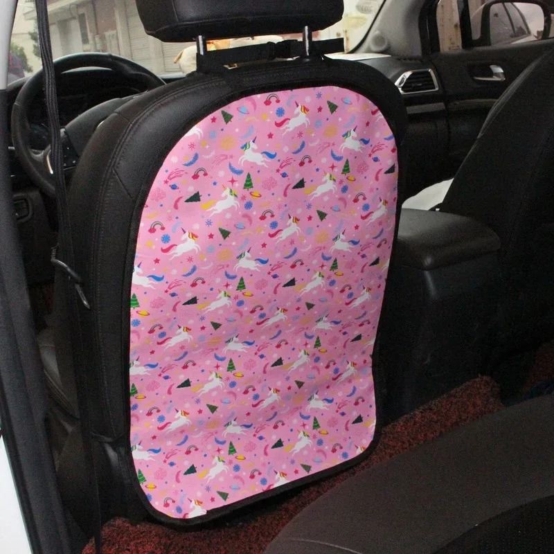 Car Seat Back Anti-Play Mats 44*66cm Color Floral Child Anti-Dirty Pad Car Accessories Interior for Keep Clean Car Decoration