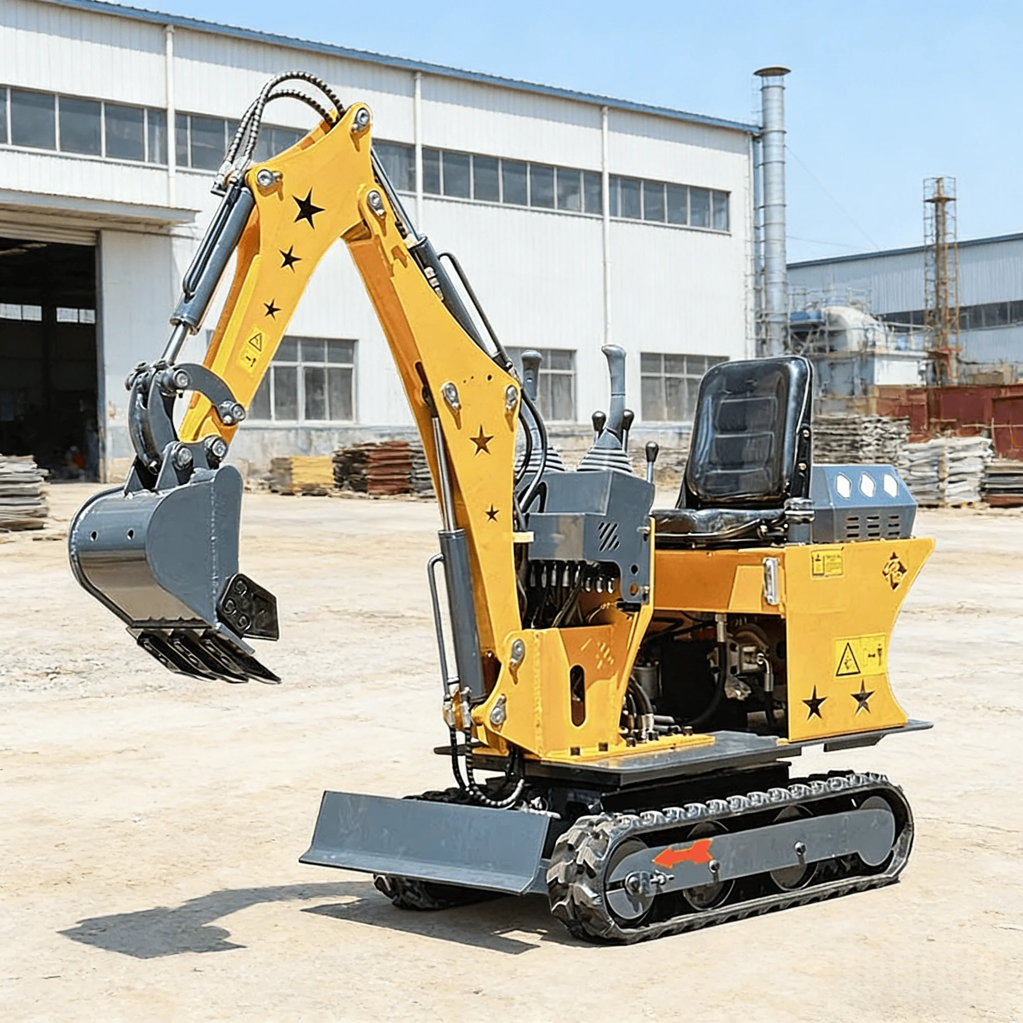 The 0.8-ton mini excavator is suitable for soil turning weed removal and ditch digging in agricultural orchards