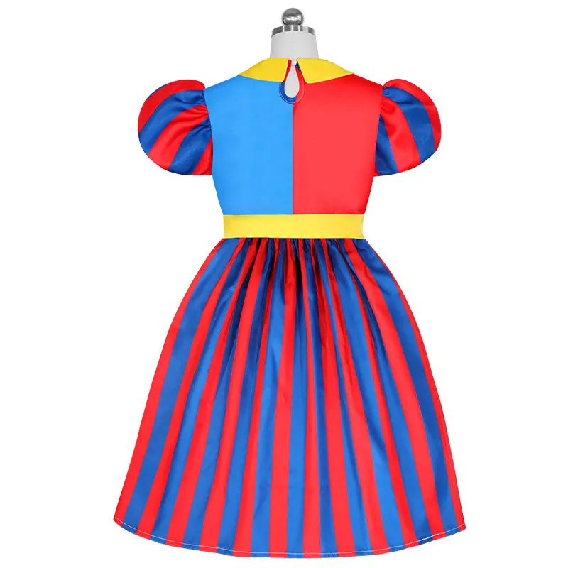 ملابس تنكرية للفتيات ، سيرج رقمي مذهل ، فستان مهرج للأطفال ، فستان هالوين للطفل ، حفلة عيد ميلاد