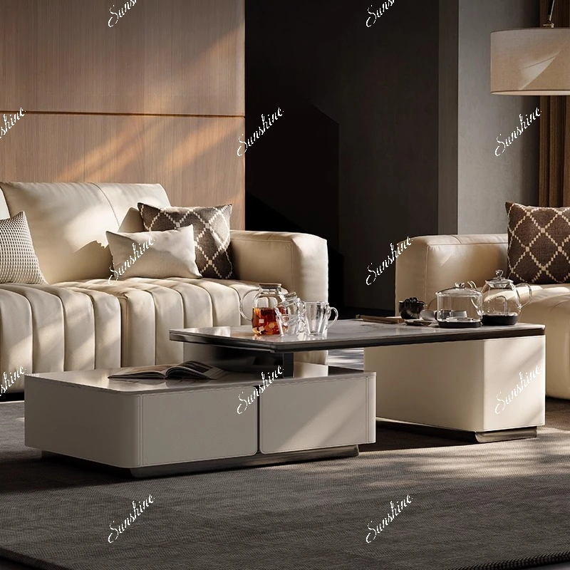 Tea making integrated telescopic villa storage modern home living room advanced sense kung fu tea table