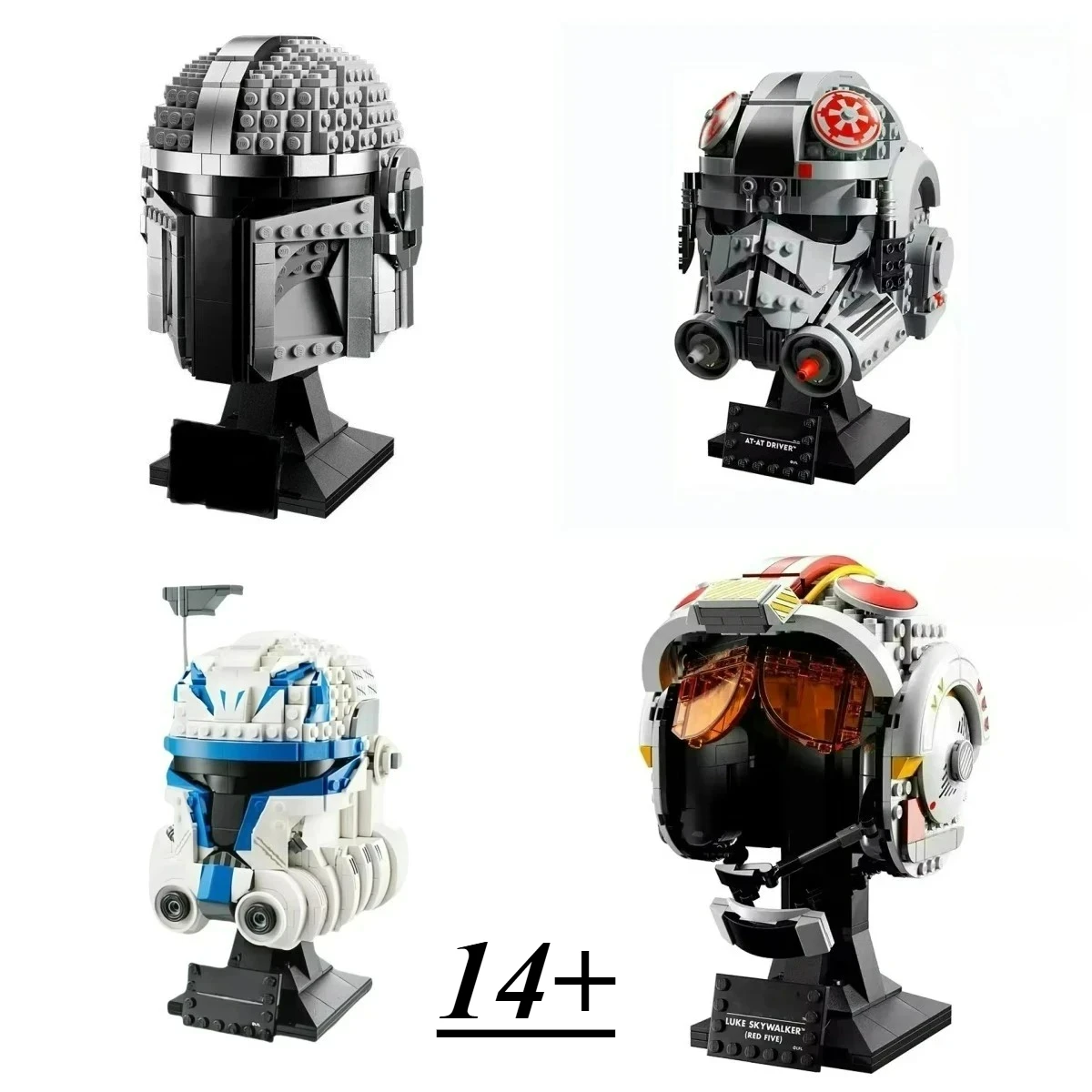 

Конструктор Hot Toys: Космический корабль, блоки для сборки, шлем пилота звездолета, Мандалорец, модель TIE, Лука Скайуокер, подарок для детей