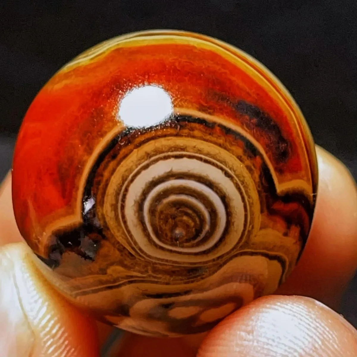 Craft Stone Sunset Tone Banded Agate, Tumbled Polished Stone, Gift Giving, Natural Stone, Crystal Collection, Table Display