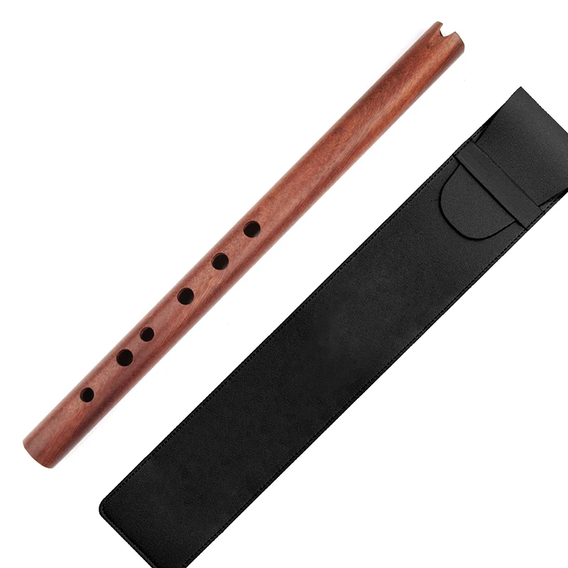 G key Flute Quena Indian Musical Instrument Red Sandalwood Flute Quena Woodwind Instrument Dalbergia Vertical Flute with Bag