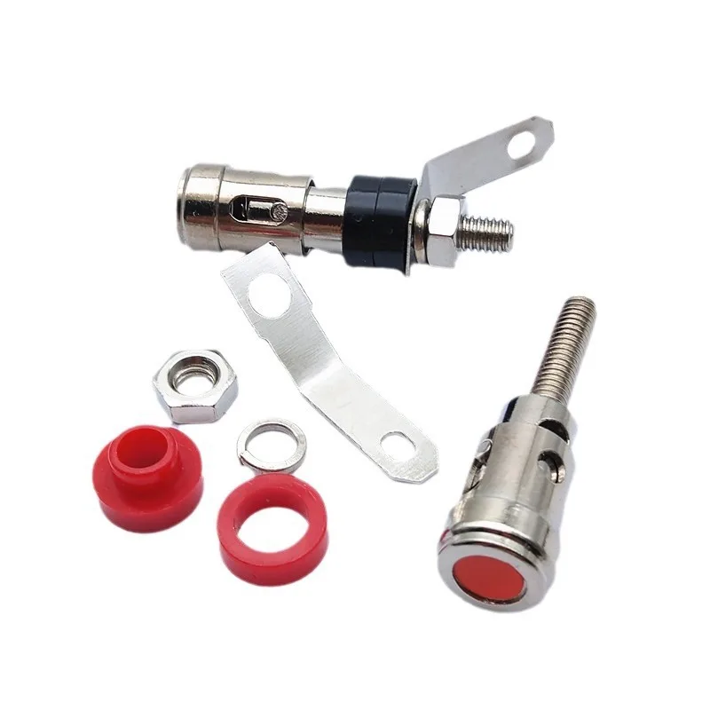 Nickel Plated 33/40mm Spring Terminal Block, Press Type Self-locking Terminal Block, Speaker Amplifier Speaker Connector E4