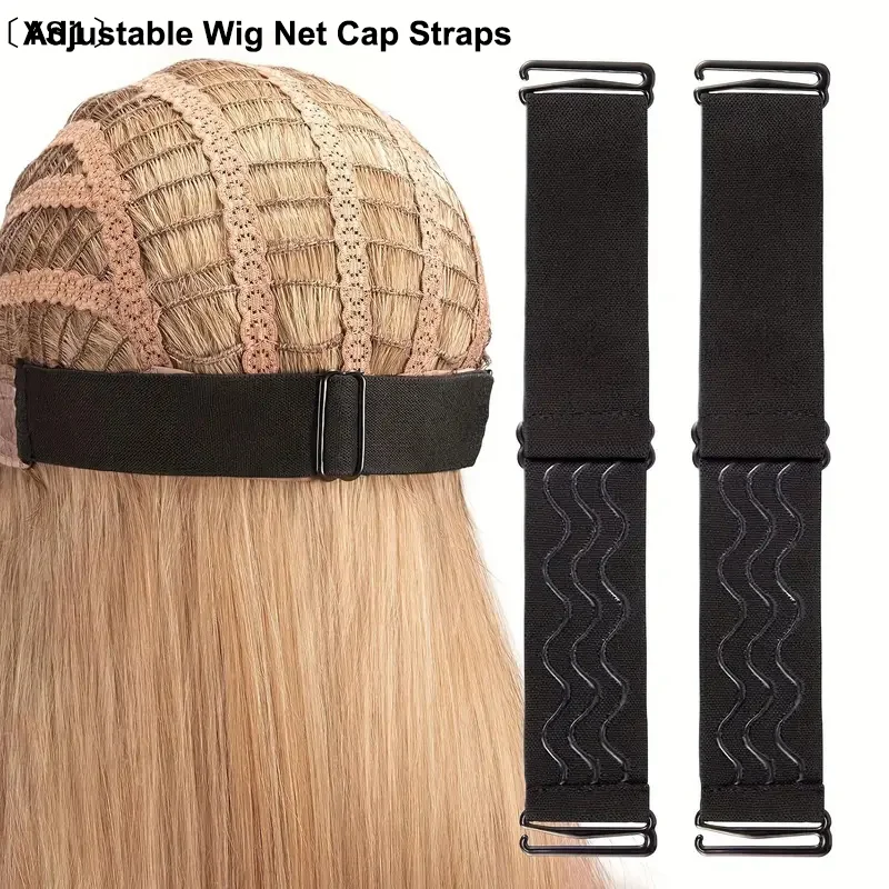 〔YS1〕1/2Pcs Adjustable Wig Band For Holding Wigs Non Slip Wig Band Black Adjustable Elastic Band For Wigs Making Wig Accessories