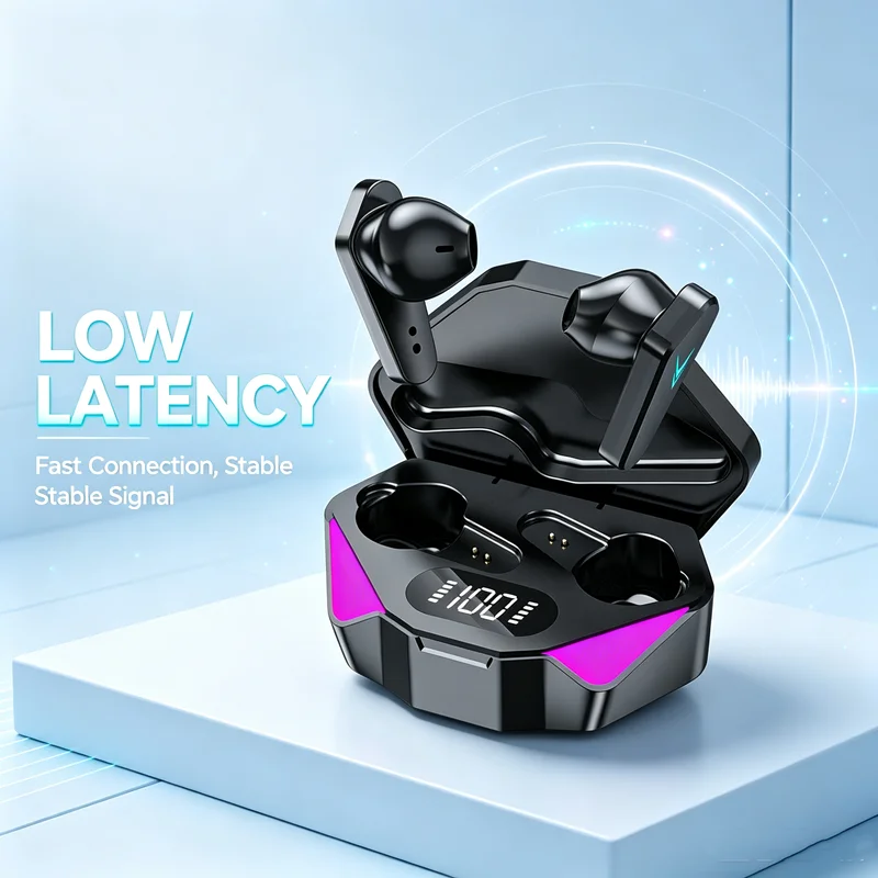 NEW X15 TWS Earphones Bluetooth Wireless Gamer Headphones 65ms Low Latency Earbuds Fone Gamer Headset Gamer With Mic Handfree