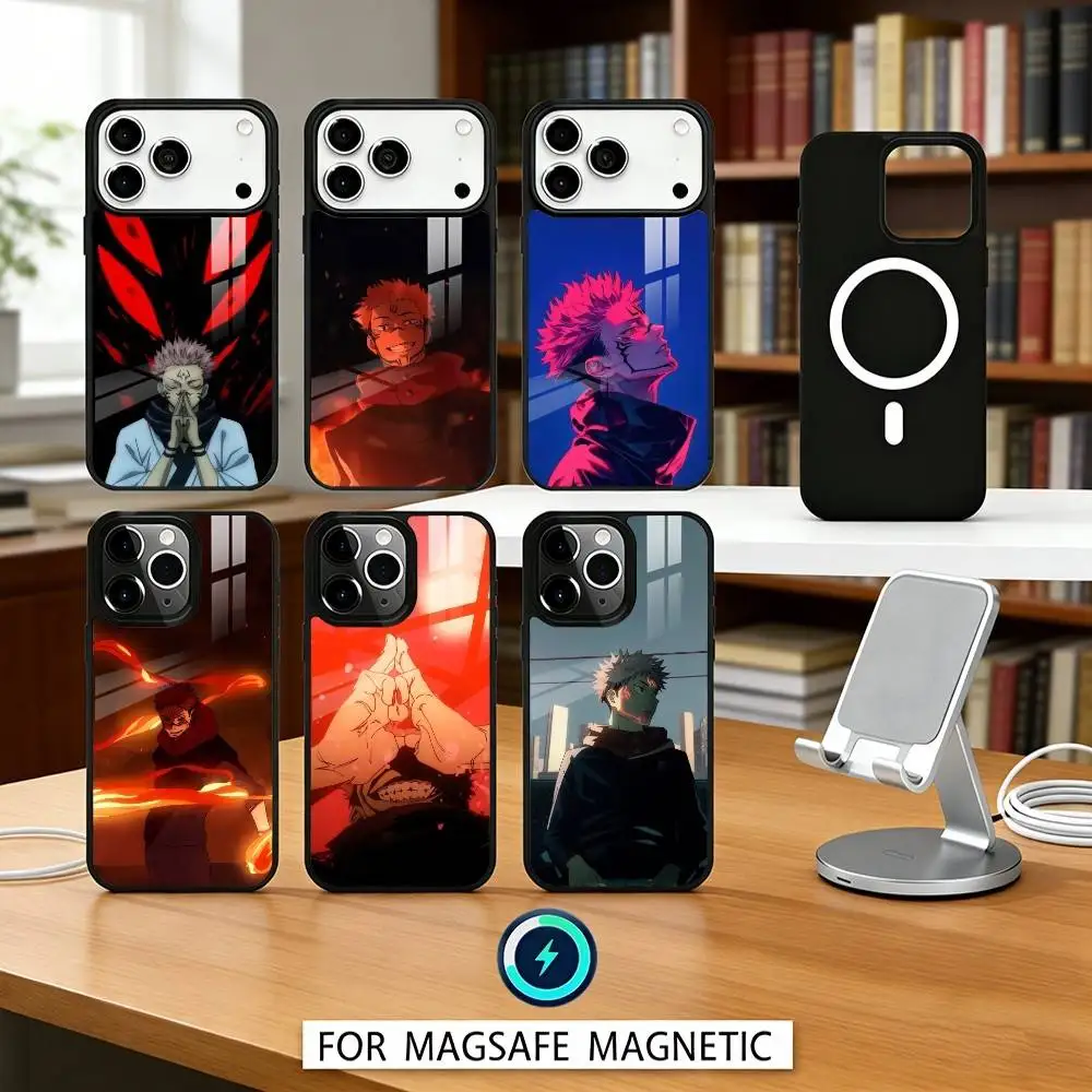 

J-Jujutsu K-Kaisen Gojo Sukuna Phone Case For iPhone 17,16,15,14,13,12,Pro,Max For Magsafe Magnetic Wireless Charging
