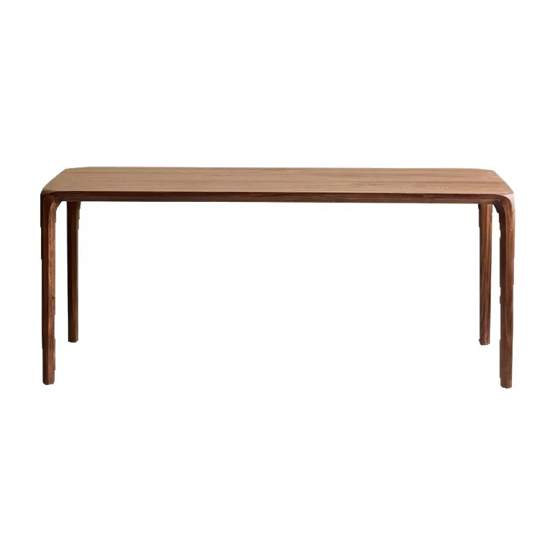 North American black walnut dining table rectangular light luxury simple modern home full tenon and mortise solid wood dining