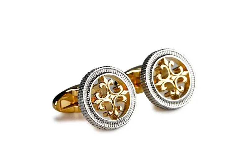 Classic Iris Cufflinks Men's Handmade Sleeve Nails Business Casual Cuff Buckle Gift Box