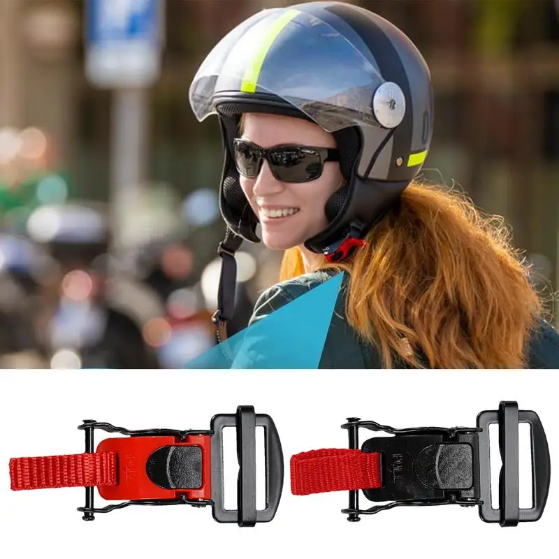 Motorcycle Helmet Speed Clip Chin Strap Black Red Motorcycle Helmet Lock Double D Quick Release Clip Safe Helmets Accessories