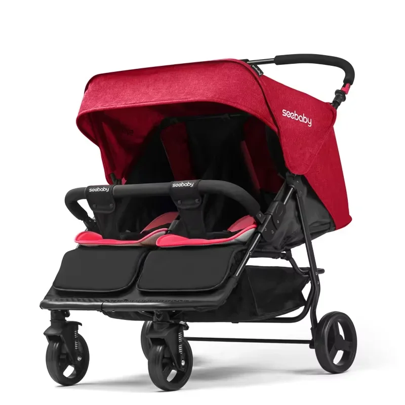 

Purorigin Best-Selling High Quality Light Weight Double Pram Twin Baby Stroller for Two Kids and Family