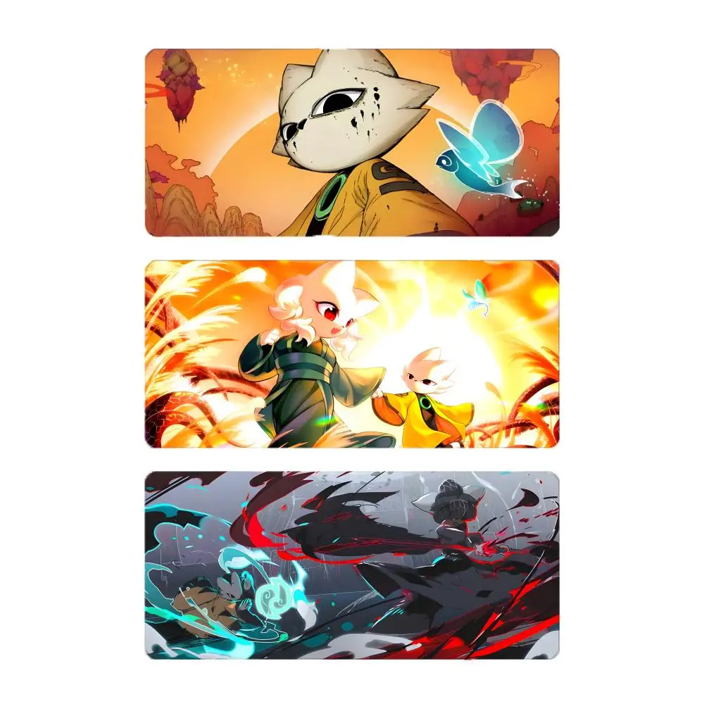 soulslike chinese action game N-Nine Sols Mouse Pad Large Gaming Mousepad with Stitched Edges Thickened Desk Mat PC