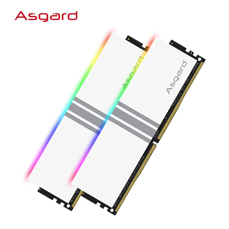 Asgard 데스크탑용 화이트 오버클로킹 PC, DDR5 RGB RAM 메모리, DDR5 RAM, 16GB, 32GB, 64GB, 6000MHz, 6400MHz, 6800MHz 