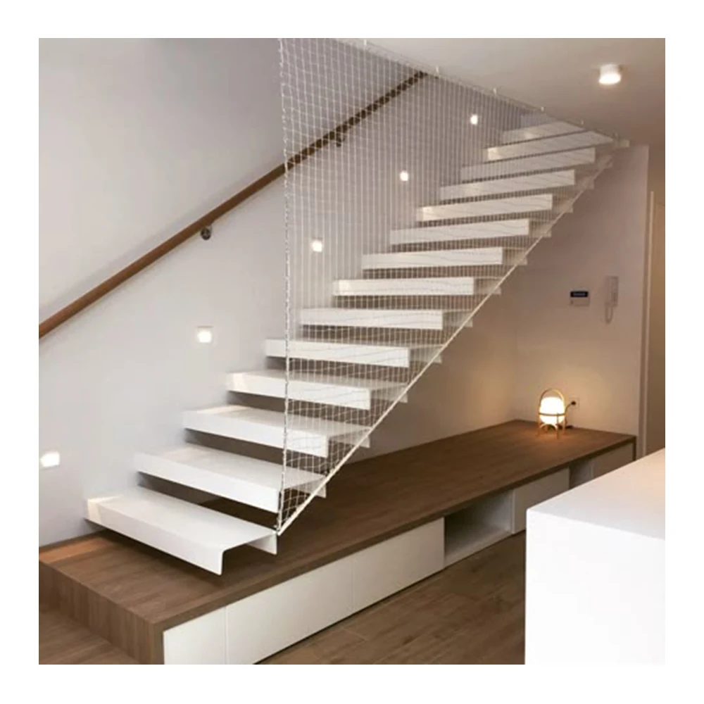 التخصيص التصميم الحديث الدرج العائم الخشب الصلب المنزلية الدرج الفردي للشقة استخدام أحدث الإصدار #5