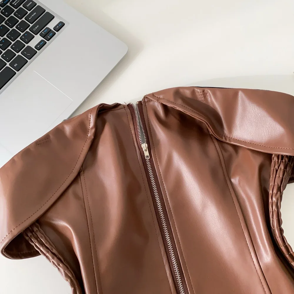 Sexy Vintage zipper slim solid Corset Bustier Korean Camis Chic Crop Top Summer Women Party Sling Top Y2k