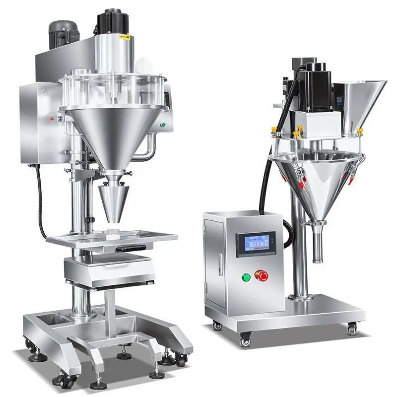 Semi-automatic Screw Mixer Bag/bottled Chili Powder Bottle Cap Flour Seasoning Powder Filling Machine