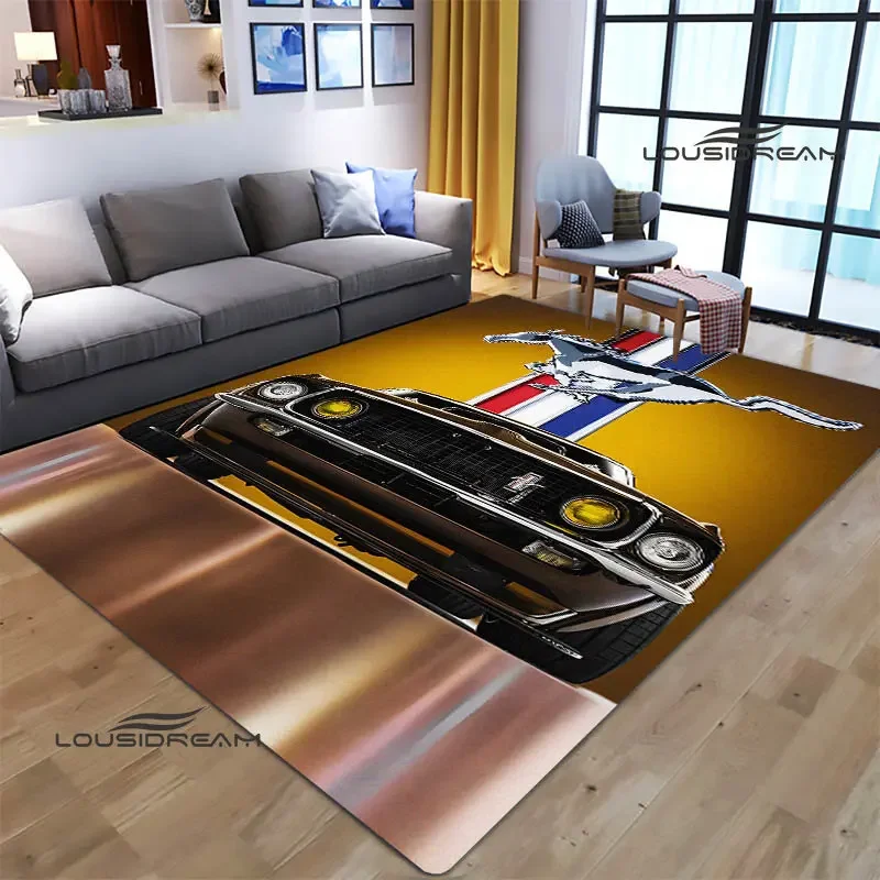 Mustang car logo printed carpet kitchen mats for floor Non -slip carpet Regional carpets outdoor carpet yoga mat birthday gift