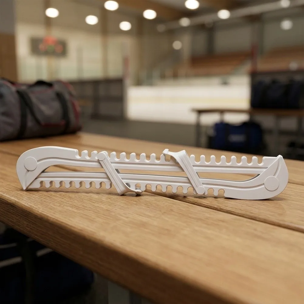 Adjustable Ice Skate Guards with 18-Section Buckle System for Figure and Hockey Cuttable Plastic Blade Protectors