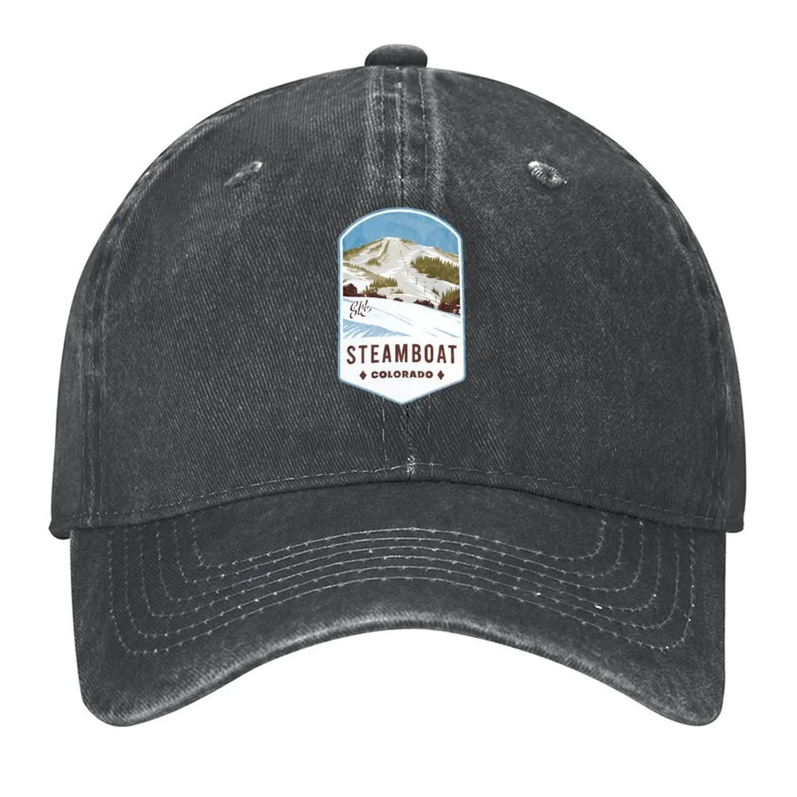 

Steamboat Colorado Ski Badge Baseball Cap hats on offer fashionable hats for men Hip Hop Women Beach Fashion Men's