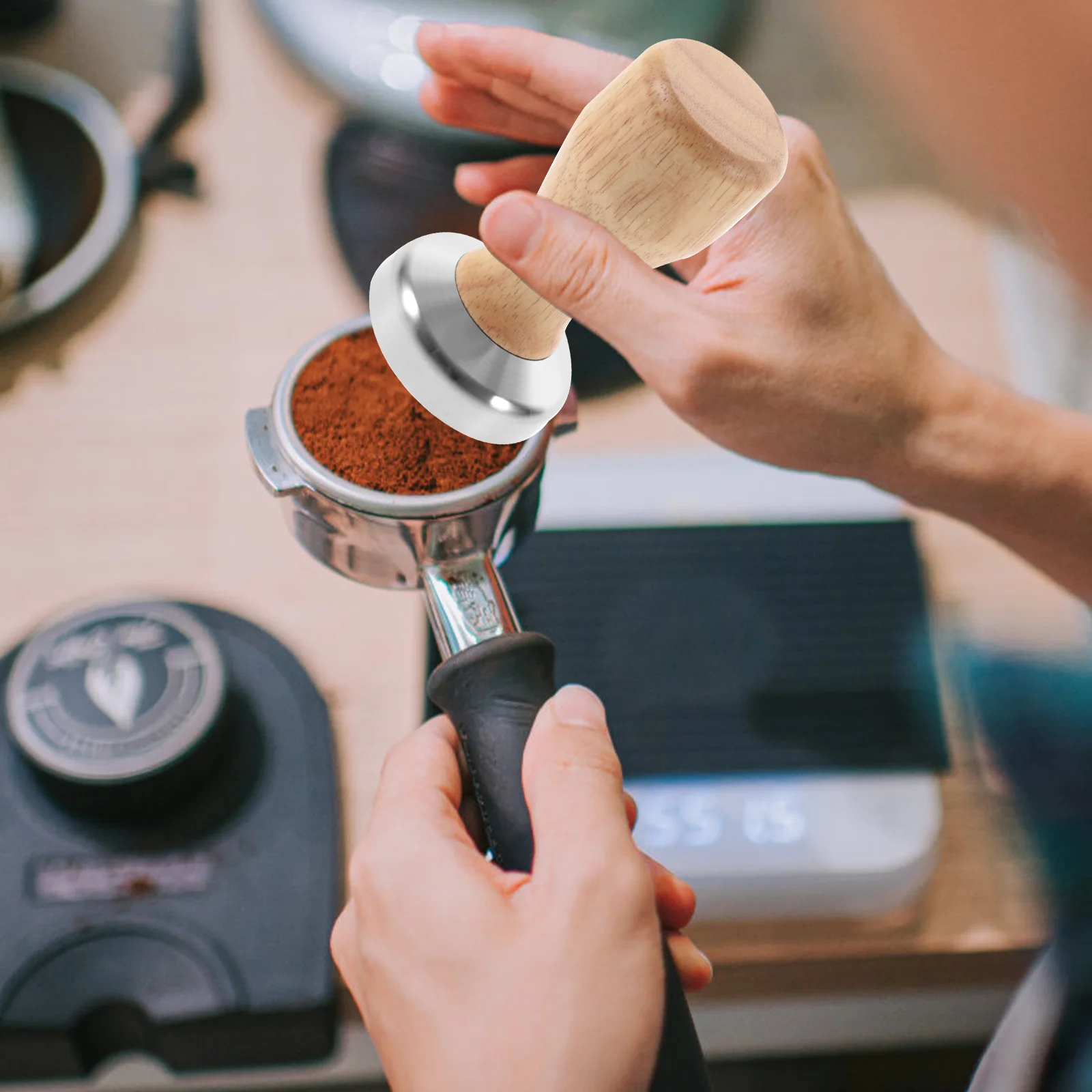 

Heavy-duty Tamper Espresso Hand Household Hygienic Coffee Ground Stainless Steel Reusable